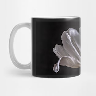 Open White Tulip Side View Mug